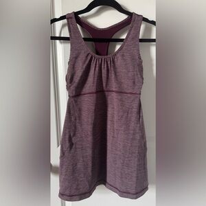 Lululemon Athletic Striped Purple Women's Top Size 6